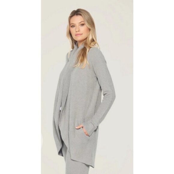 💕BAREFOOT DREAMS💕 CozyChic Lite Circle Cardigan ~ Pewter Gray 2X NWT - Picture 4 of 16